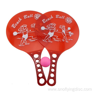 PS material beach racket of customized logo and color